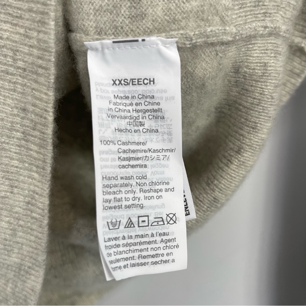 Madewell 100% Cashmere V-Neck Sweater Pullover Heather Shadow Gray MA707 XXS - Picture 9 of 13